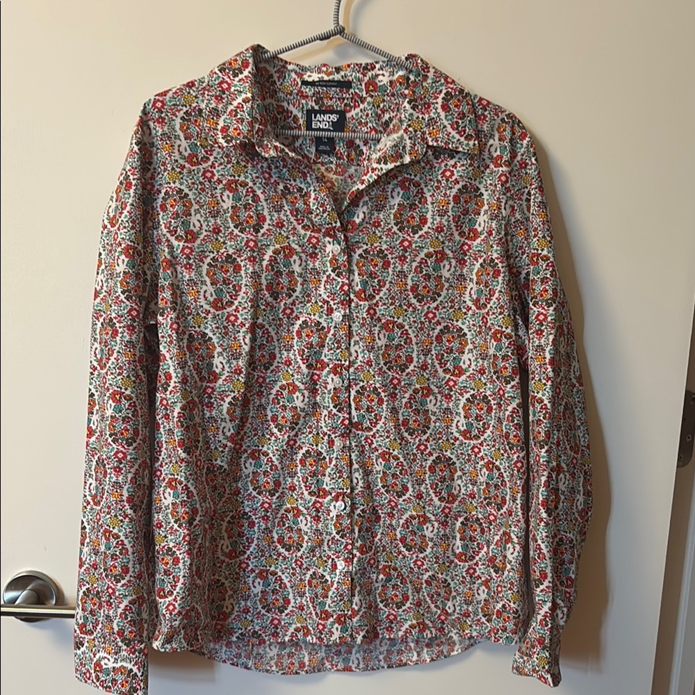 Lands' End Women’s Floral Shirt - Multicolor